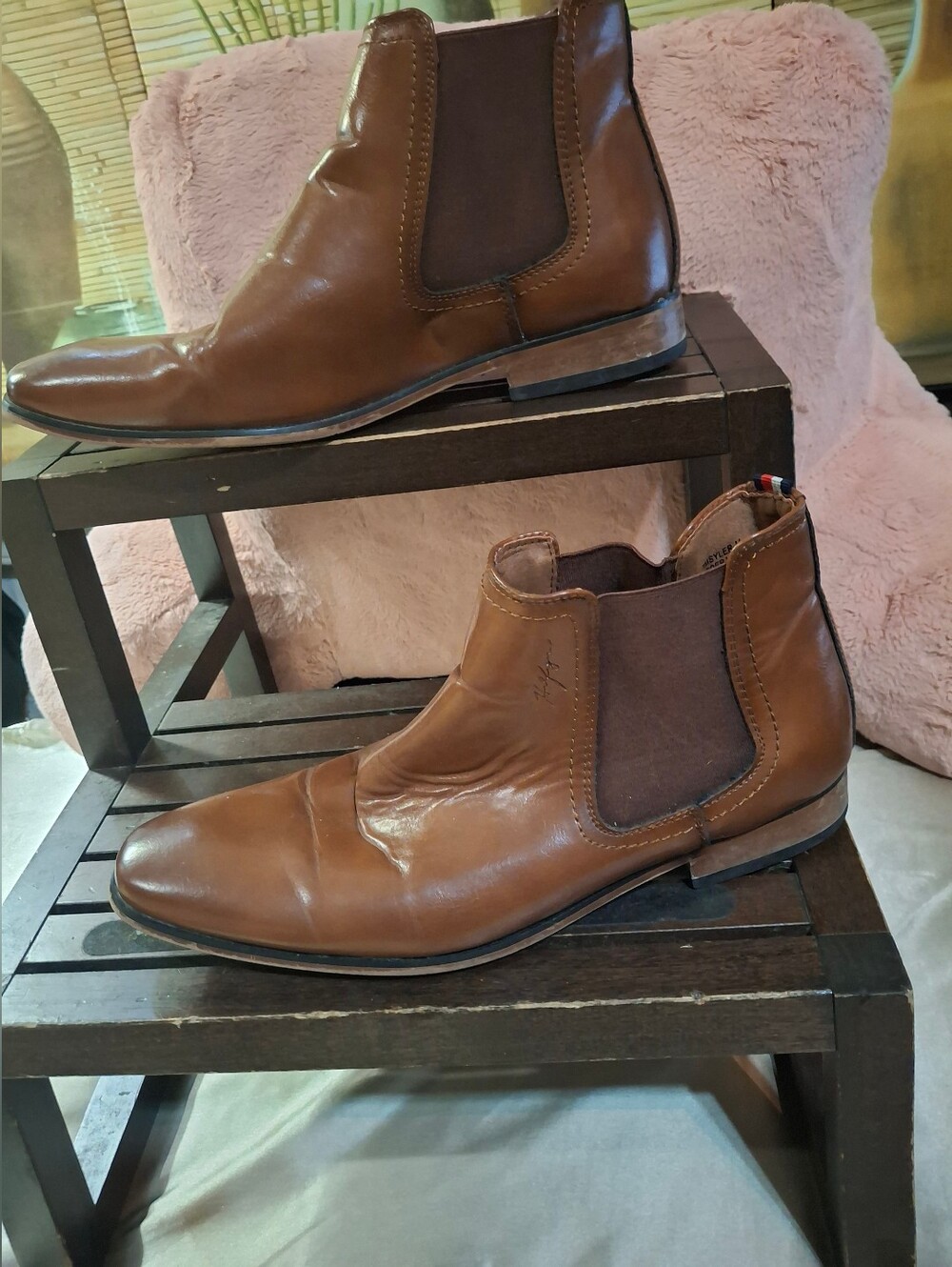 Tommy Hilfiger Men's Brown Leather Chukka Boots